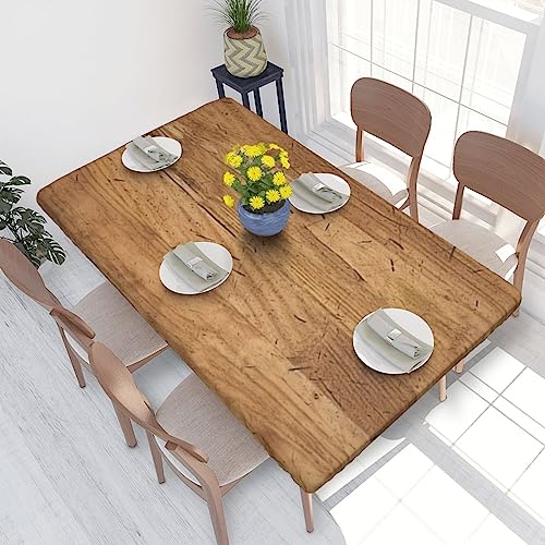 Tischdecke im Retro-Stil, raue Eiche, Wandmontage, elastischer Rand, wasserdicht, abwischbar, Tischdecke, Dekor, 1,2 m, Tischunterlage für Esszimmer Tischdecke im Retro-Stil, raue Eiche, Wandmontage, elastischer Rand, wasserdicht, abwischbar, Tischdecke, Dekor, 1,2 m, Tischunterlage für Esszimmer von BOHHO