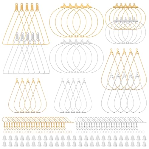 200 Stück Ohrring Herstellungs Set, Ohrringe Selber Machen Ohrring Hoop Earring Findings Bulk Draht Creolen für DIY Ohrringe Basteln 200 Stück Ohrring Herstellungs Set, Ohrringe Selber Machen Ohrring Hoop Earring Findings Bulk Draht Creolen für DIY Ohrringe Basteln von BOHUIZ