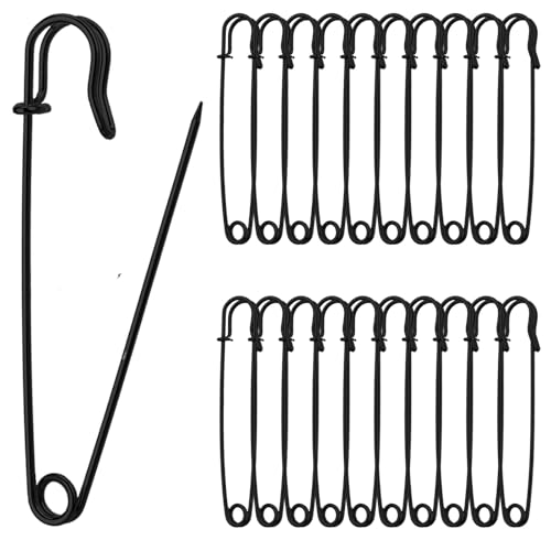 BIHUIZ Große Sicherheitsnadel 90 mm, 20 Stück Lange Extra Große Pins für Dicke Stoffe Quilten Decken Matratzen Kleidung Schmuck Schal von BOHUIZ