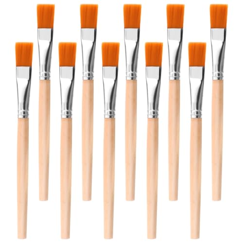 BOHUIZ 10 Stück Breite Flache Pinsel, Borstenpinsel Kleine Künstlerpinsel Pinsel Kinder für Anfänger, Künstler und Gemälde Liebhaber BOHUIZ 10 Stück Breite Flache Pinsel, Borstenpinsel Kleine Künstlerpinsel Pinsel Kinder für Anfänger, Künstler und Gemälde Liebhaber von BOHUIZ