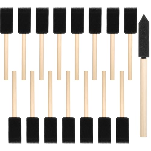 BOHUIZ 16 Stück Schwammpinsel Set, 1 Zoll Schaumstoff Pinsel Malschwämmchen Holzgriff Schwammpinsel zum Malen für Kinder und Erwachsene zum Malen Farbauftragen DIY Bastelprojekte BOHUIZ 16 Stück Schwammpinsel Set, 1 Zoll Schaumstoff Pinsel Malschwämmchen Holzgriff Schwammpinsel zum Malen für Kinder und Erwachsene zum Malen Farbauftragen DIY Bastelprojekte von BOHUIZ