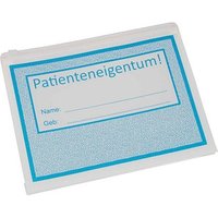 BOI Gleitverschlussbeutel Patienteneigentum! blau/weiß, 10 St. von BOI