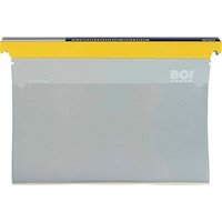 BOI Patienten-Dokumentations-Hängemappe Kunststoff gelb DIN A4 1x 2 Ringe, Q-Mechanik, 10 St. von BOI