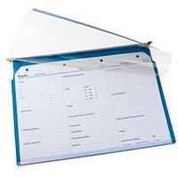 BOI Planettentaschen Kunststoff blau DIN A4 2x Klemmleiste, 10 St. von BOI