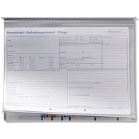 BOI Planettentaschen Kunststoff grau DIN A4 2x Klemmleiste, 10 St. von BOI