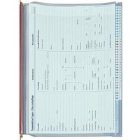 BOI Planettentaschen Kunststoff rot DIN A4 2x Klemmleiste, 10 St. von BOI