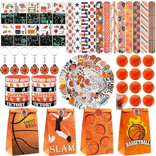 BOIKOKY 122 Stück Basketball Partygeschenke, Basketball Goodie Bag Geschenke mit Stressball Schlüsselanhänger, Tattoo Aufkleber, Silikon Armband 7 BOIKOKY 122 Stück Basketball Partygeschenke, Basketball Goodie Bag Geschenke mit Stressball Schlüsselanhänger, Tattoo Aufkleber, Silikon Armband 7 von BOIKOKY