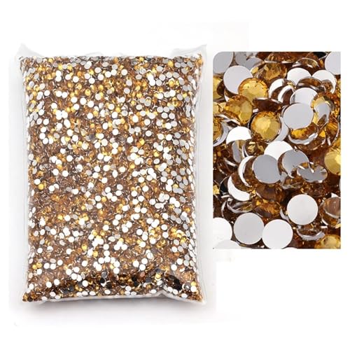 10000 stücke Große Paket Harz Nicht Hot Fix Strass Groß Großhandel Flache Kristalle Nagel Diy Glitters Stein Hotfix Strasssteine(Gold,3mm) von BOJHGO