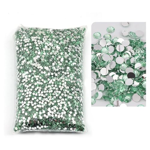 10000 stücke Große Paket Harz Nicht Hot Fix Strass Groß Großhandel Flache Kristalle Nagel Diy Glitters Stein Hotfix Strasssteine(Green,6mm) von BOJHGO