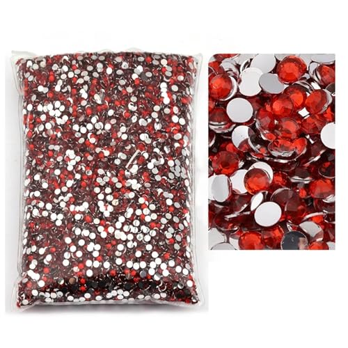 10000 stücke Große Paket Harz Nicht Hot Fix Strass Groß Großhandel Flache Kristalle Nagel Diy Glitters Stein Hotfix Strasssteine(Red,4mm) von BOJHGO