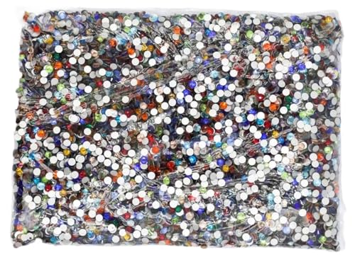 14400 Stück große Packung Kristallglas-Strasssteine ​​zum Aufbügeln for Kleidung, Taschen, Nagelkunst Hotfix Strasssteine(Color 3) von BOJHGO