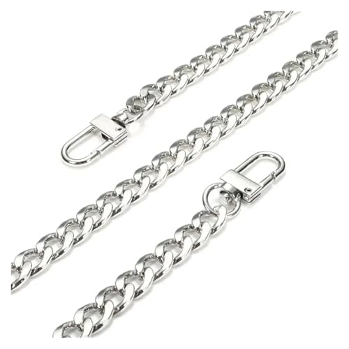BOJHGO 2 Pcs Tasche Kette Riemen Griff Schulter Crossbody Handtasche Tasche Metall Ersatz Ketten Tasche Teile Zubehör für Damen Handtaschen Umhängetasche(Silver,60cm) von BOJHGO
