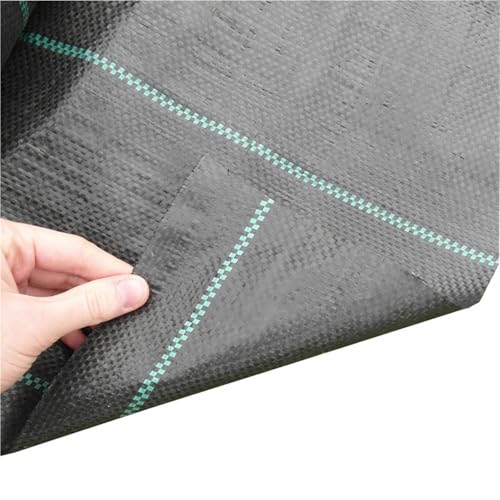 BOJHGO UnkrautbekäMpfungsmembran Robustes, gefüttertes Unkrautvlies, Bodendecker-Membran for den Landschaftsbau, Unkrautvlies-Membran(2x10m) von BOJHGO