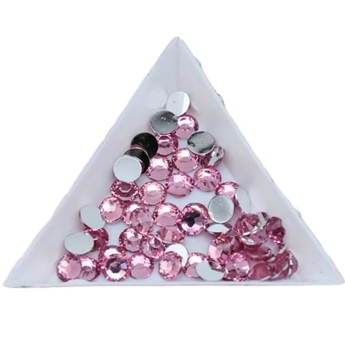 Harz-Strasssteine, silberfarbene Unterseite, rosa/lila Serie, nicht Hotfix-Flatback-Strasssteine ​​für Nagelkunst, Bekleidungsdekoration, DIY Hotfix Strasssteine(Pink,2mm-5000pcs) von BOJHGO