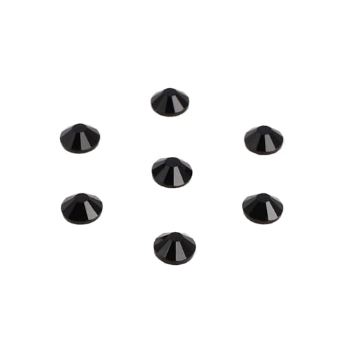 Schwarze Glas-Hotfix-Strasssteine, flache Rückseite, Hotfix-Kristalle, Steine, Nagel-Edelsteine, DIY-Dekorationszubehör for Kleidung Hotfix Strasssteine(SS30 288PCS) von BOJHGO