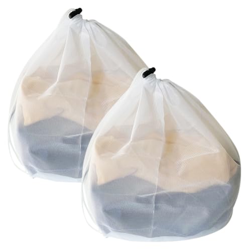 BOJIUSARL Wäschesack aus Netzstoff, tragbar, mit Kordelzug, Wäschesack aus feinem Netz, für Waschmaschine, für Kleidung, Bettwäsche, Tischdecken, Vorhänge, 2 Stück BOJIUSARL Wäschesack aus Netzstoff, tragbar, mit Kordelzug, Wäschesack aus feinem Netz, für Waschmaschine, für Kleidung, Bettwäsche, Tischdecken, Vorhänge, 2 Stück von BOJIUSARL