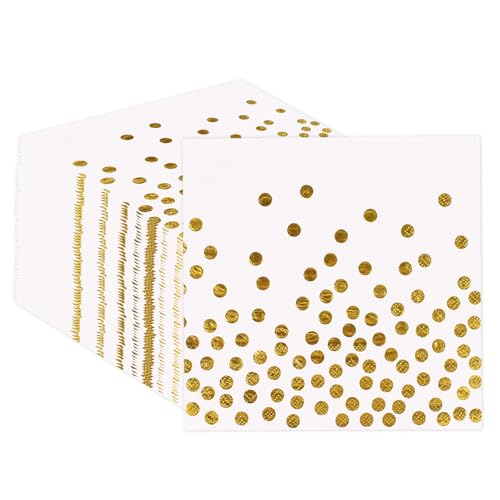 50 weiße und goldene Servietten (50, Weiße) 50 weiße und goldene Servietten (50, Weiße) von BOKFJBP