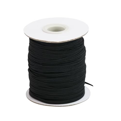 BOKFJBP Gummiband 3mm Breite Nähen-50 Meter Gummibänder Schwarzes Nähband Stoffband zum Haushalt DIY Bastelstoffe Hose-Nicht leicht verformbar BOKFJBP Gummiband 3mm Breite Nähen-50 Meter Gummibänder Schwarzes Nähband Stoffband zum Haushalt DIY Bastelstoffe Hose-Nicht leicht verformbar von BOKFJBP