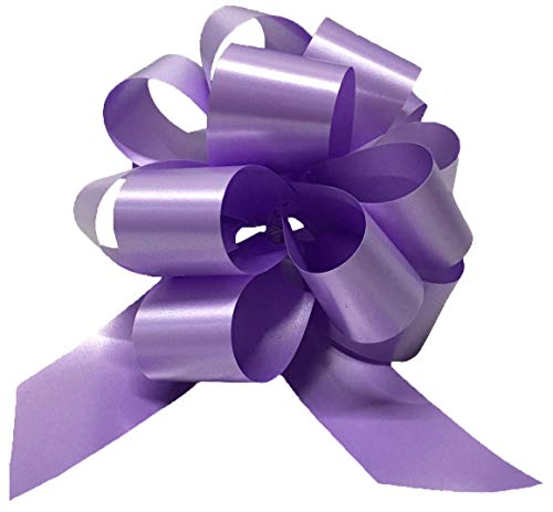30 Rosetten autotiranti 3,0 cm Hochzeit Auto Haus Hochzeit Taufe Diplom Kommunion Schleife Durchm. 10 cm Svelto Strip (Lavendel) von BOLIS