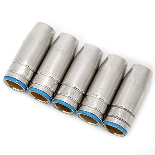 5 Stück MB25AK 15mm MIG/MAG Gasdüse,Gasdüsen Schweißbrenner Kontaktspitze Gasdüse Konisch Schweißbrennerteile Konischer Düse Schutzgasdüse Düsenstock für MIG MAG Schweißbrenner von BOLORAMO