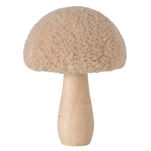 BOLTZE Deko Pilz aus Holz H11cm beige Herbst Figur von BOLTZE