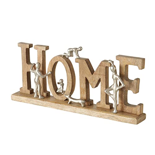BOLTZE Dekoaufsteller mit Schriftzug Home, Mango Holz, Aluminium, 58x8x26cm BOLTZE Dekoaufsteller mit Schriftzug Home, Mango Holz, Aluminium, 58x8x26cm von BOLTZE