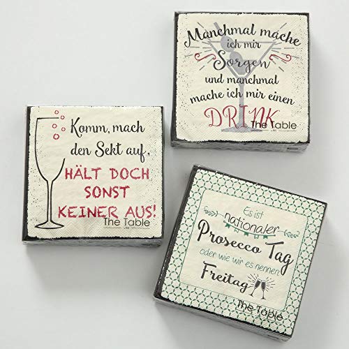 Cocktailservietten 20tlg 3s Farbmix Papier von BOLTZE