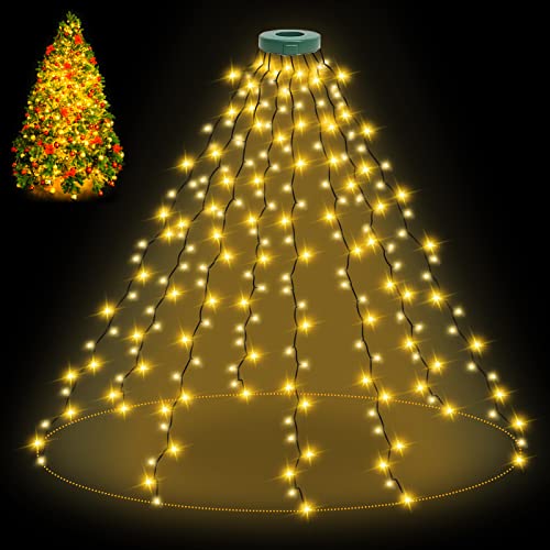 BOLWEO Christbaumbeleuchtung mit Ring 2m 280LED mit 8 Girlanden Weihnachtsbaum Lichterkette mit 8 Modi,IP44 Wasserdicht,Memory and Timing Funktion für Weihnachtsbaumschmuck-Warmweiß BOLWEO Christbaumbeleuchtung mit Ring 2m 280LED mit 8 Girlanden Weihnachtsbaum Lichterkette mit 8 Modi,IP44 Wasserdicht,Memory and Timing Funktion für Weihnachtsbaumschmuck-Warmweiß von BOLWEO