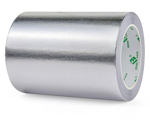 BOMEI PACK 150mmx20m VERSTÄRKTES ALUMINIUMBAND Hitzebeständiges Wasserdichtes Alu Klebeband zum Reparieren von Metalloberflächen,Versiegeln, Reparieren und Isolieren BOMEI PACK 150mmx20m VERSTÄRKTES ALUMINIUMBAND Hitzebeständiges Wasserdichtes Alu Klebeband zum Reparieren von Metalloberflächen,Versiegeln, Reparieren und Isolieren von BOMEI PACK