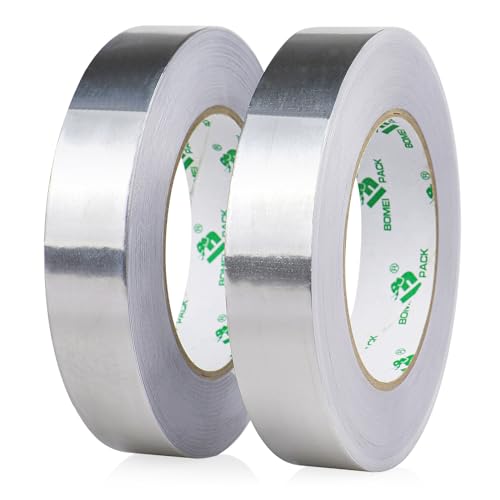BOMEI PACK 2 Rollen 25mmx50m Aluminium Klebeband - Aluklebeband Hitzebeständig- Alu Tape für zum Metalloberflächen Abdichten & Ausbessern BOMEI PACK 2 Rollen 25mmx50m Aluminium Klebeband - Aluklebeband Hitzebeständig- Alu Tape für zum Metalloberflächen Abdichten & Ausbessern von BOMEI PACK