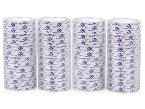 BOMEI PACK 24 Rollen Klebeband Transparent, 18mm x 25m Paketklebeband Verpackung Tape für allgemeine Verwendung Geschenkenverpackung Schule Büro Zuhause BOMEI PACK 24 Rollen Klebeband Transparent, 18mm x 25m Paketklebeband Verpackung Tape für allgemeine Verwendung Geschenkenverpackung Schule Büro Zuhause von BOMEI PACK