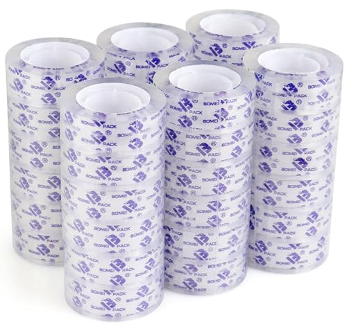 BOMEI PACK 36 Rollen Klebeband Transparent, 18mm x 25m Paketklebeband Verpackung Tape für allgemeine Verwendung Geschenkenverpackung Schule Büro Zuhause BOMEI PACK 36 Rollen Klebeband Transparent, 18mm x 25m Paketklebeband Verpackung Tape für allgemeine Verwendung Geschenkenverpackung Schule Büro Zuhause von BOMEI PACK