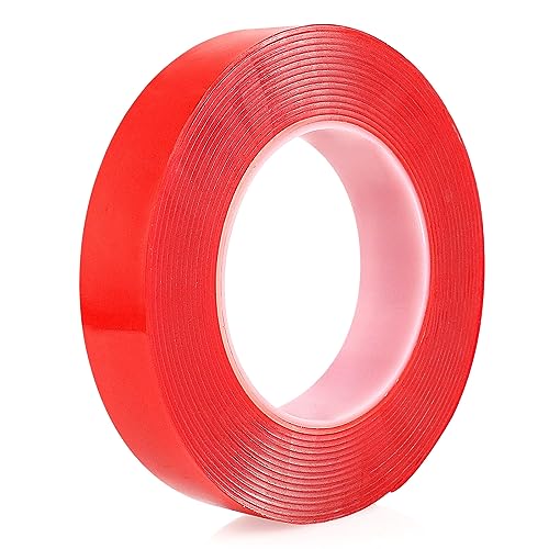 BOMEI PACK 5mx24mmx1.5mm(T) Doppelseitiges Montageband Klar Acryl Klebeband Starkes Tape 5m lang Wetterfest Entfernbar für Wand,Auto Dekoration von BOMEI PACK