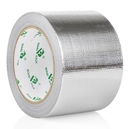 BOMEI PACK Aluminium-Klebeband, verstärkt, 75 mm x 20 m, wasserdicht, Folie, Aluminiumband, Reparaturband, Hochtemperatur-Klebeband für Reparatur, Isolierung, Abdichtung BOMEI PACK Aluminium-Klebeband, verstärkt, 75 mm x 20 m, wasserdicht, Folie, Aluminiumband, Reparaturband, Hochtemperatur-Klebeband für Reparatur, Isolierung, Abdichtung von BOMEI PACK