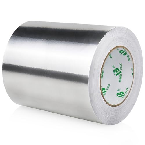 BOMEI PACK Aluminium Klebeband 150mm x 50 m, selbstklebendes Alu Klebeband, silber, Wasser- und hitzebeständig Band zum Versiegeln, Starke Aluband Selbstklebend BOMEI PACK Aluminium Klebeband 150mm x 50 m, selbstklebendes Alu Klebeband, silber, Wasser- und hitzebeständig Band zum Versiegeln, Starke Aluband Selbstklebend von BOMEI PACK