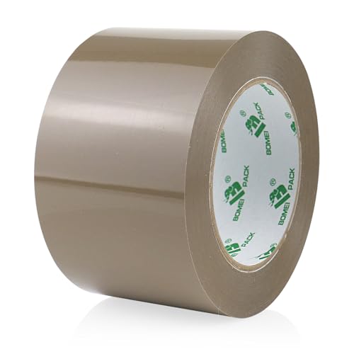 BOMEI PACK Braun 72mmx100m Paketklebeband Klebeband Packband Verpackungsband Kartonband 100m Verpackungsmaterial für Pakete und Karton Packband mit hoher Klebkraft in Profi-Qualität von BOMEI PACK