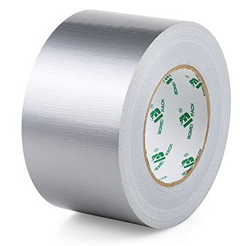 BOMEI PACK [50m x 75mm ] Panzertape - Gewebeband Silber - wasserfest Klebeband zum Reparieren, Befestigen, Bündeln, Verstärken und Abdichten, Panzerband von BOMEI PACK