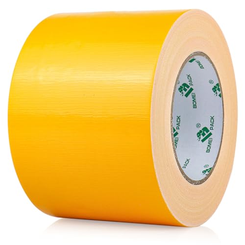 BOMEI PACK Gelb Panzertape Wasserfest 100 mm x 30 m - Gelb Panzertape Gewebeklebeband - Gewebeband - Panzerband Extra Stark - Duct Tape - Wasserdichtes Klebeband BOMEI PACK Gelb Panzertape Wasserfest 100 mm x 30 m - Gelb Panzertape Gewebeklebeband - Gewebeband - Panzerband Extra Stark - Duct Tape - Wasserdichtes Klebeband von BOMEI PACK