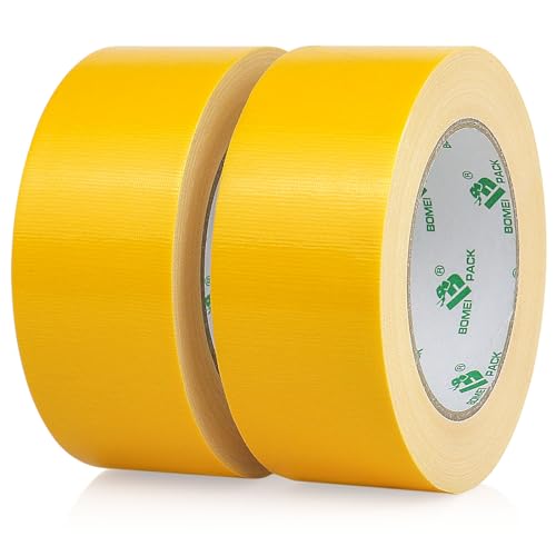 BOMEI PACK Gelb Panzertape Wasserfest 50 mm x 30 m - 2 Rollen Yellow Panzertape Gewebeklebeband - Gewebeband - Panzerband Extra Stark - Duct Tape - Wasserdichtes Klebeband BOMEI PACK Gelb Panzertape Wasserfest 50 mm x 30 m - 2 Rollen Yellow Panzertape Gewebeklebeband - Gewebeband - Panzerband Extra Stark - Duct Tape - Wasserdichtes Klebeband von BOMEI PACK