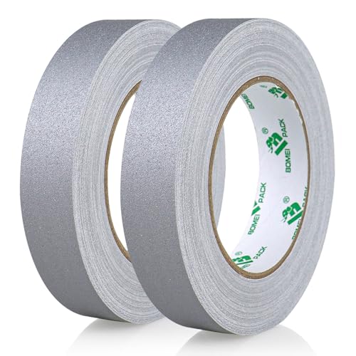 BOMEI PACK Graues Gaffer-Klebeband aus Stoff, 2 Packungen, 25 mm x 30 m, selbstklebend, ohne Rückstände für Etikettierung, Kabel, Bühne, Fotografie, Maler und Rohrreparatur BOMEI PACK Graues Gaffer-Klebeband aus Stoff, 2 Packungen, 25 mm x 30 m, selbstklebend, ohne Rückstände für Etikettierung, Kabel, Bühne, Fotografie, Maler und Rohrreparatur von BOMEI PACK