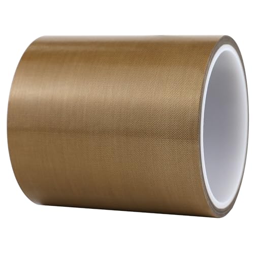 BOMEI PACK Teflone Band/PTFE KlebeBand,High Temp Klebeband für Vakuumiermaschine, Impulsversiegelung - Geeignet für FoodSaver, Seal A Meal, 100mmx10mx0.18mm von BOMEI PACK