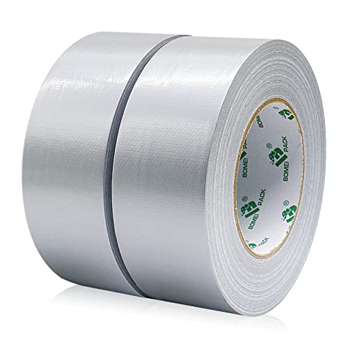 BOMEI PACK Klebeband extra stark Gewebeband 2 Rollen Wasserisolierband 50mm x 50m grau Klebeband Reparaturband Klebeband Abdichtband von BOMEI PACK