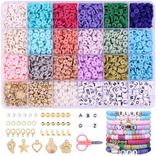 Polymer Clay Perlen für armbänder heishi perlen set perlen für armbänder pastell freundschaftsarmbänder perlen Heishi Perlen Ketten Armbänder Selber Machen für DIY Armband Schmuckherstellung (Farben) Polymer Clay Perlen für armbänder heishi perlen set perlen für armbänder pastell freundschaftsarmbänder perlen Heishi Perlen Ketten Armbänder Selber Machen für DIY Armband Schmuckherstellung (Farben) von BOMULEZG