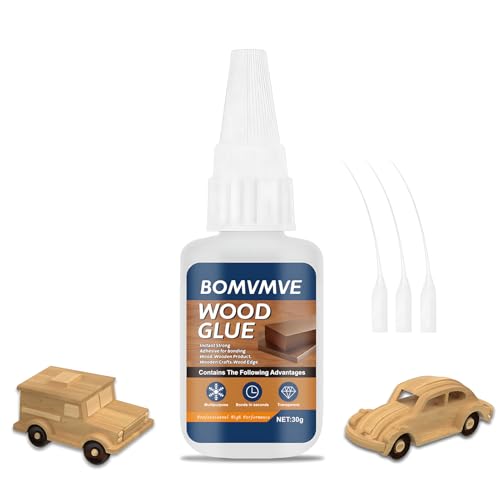 Holzleim, 30g Holzleim Extra Stark, Holzklebstoff, Transparent und Schnell Trocknender Holzlei-m, zum Verbinden von Holz, Holzmöbeln, Holzprodukten, Holzhandwerk, Holzkante Holzleim, 30g Holzleim Extra Stark, Holzklebstoff, Transparent und Schnell Trocknender Holzlei-m, zum Verbinden von Holz, Holzmöbeln, Holzprodukten, Holzhandwerk, Holzkante von BOMVMVE