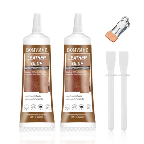 Lederkleber, 120ml Professioneller Leder Kleber, Leder Kleber Reparatur, Transparenter, Wasserfester, Lederkleber Extra Stark Reparatur Sofa, PU Lede,Jacke,Autositze,Geldbörse und Andere Lederarbeiten von BOMVMVE