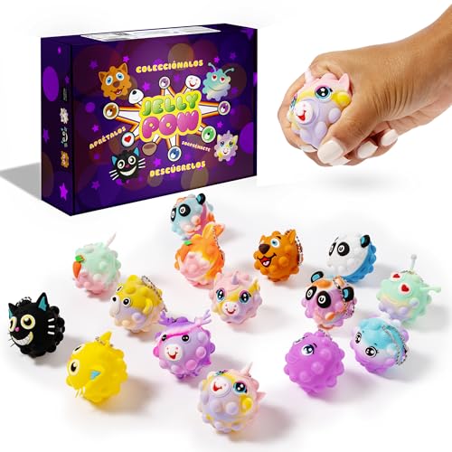 JellyPow Anti-Stress-Bälle, Packung mit 12 Stück, Squishy, Geschenke für Geburtstag, Kinder, Schule, Geburtstagsgeschenke, Pinata-Füllung, Kinderparty, Gastgeschenke, Geschenke für Grundschule von BOND BLOSSOM