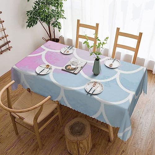 BONDIJ Bunte Meerjungfrauen-Tischdecke, wasserdicht, knitterfrei, rechteckig, Tischdecke für Esszimmer, Küche, Party, Urlaub, 137,2 x 183,9 cm BONDIJ Bunte Meerjungfrauen-Tischdecke, wasserdicht, knitterfrei, rechteckig, Tischdecke für Esszimmer, Küche, Party, Urlaub, 137,2 x 183,9 cm von BONDIJ