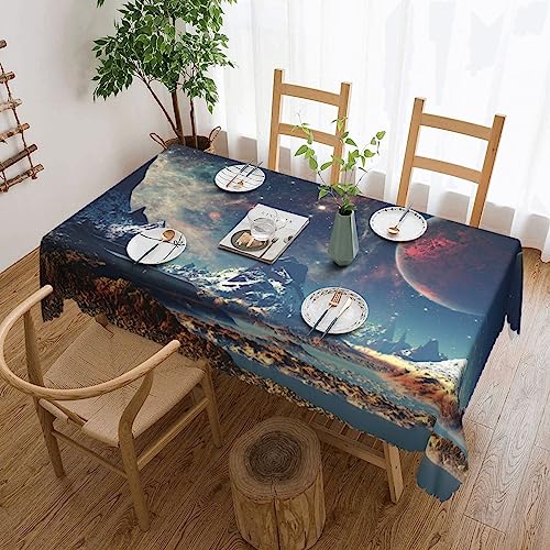BONDIJ Galaxy Planet Tischdecke, wasserdicht, knitterfrei, rechteckig, Tischdecke für Esszimmer, Küche, Party, Urlaub, 137,2 x 182,9 cm BONDIJ Galaxy Planet Tischdecke, wasserdicht, knitterfrei, rechteckig, Tischdecke für Esszimmer, Küche, Party, Urlaub, 137,2 x 182,9 cm von BONDIJ