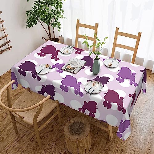 BONDIJ Roter Pudel-Tischdecke, wasserdicht, knitterfrei, rechteckig, Tischdecke für Esszimmer, Küche, Party, Urlaub, 137,2 x 182,9 cm BONDIJ Roter Pudel-Tischdecke, wasserdicht, knitterfrei, rechteckig, Tischdecke für Esszimmer, Küche, Party, Urlaub, 137,2 x 182,9 cm von BONDIJ