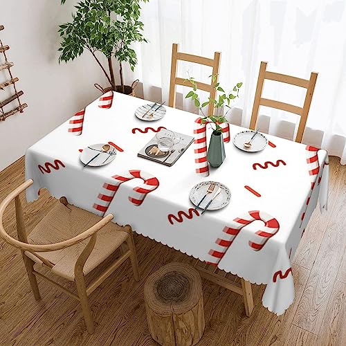 BONDIJ Tischdecke mit Zuckerstangen-Motiv, wasserdicht, knitterfrei, rechteckig, für Esszimmer, Küche, Party, Urlaub, 137,2 x 183,9 cm BONDIJ Tischdecke mit Zuckerstangen-Motiv, wasserdicht, knitterfrei, rechteckig, für Esszimmer, Küche, Party, Urlaub, 137,2 x 183,9 cm von BONDIJ